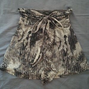 Express Strapless Sequin Top in Grey/Silver